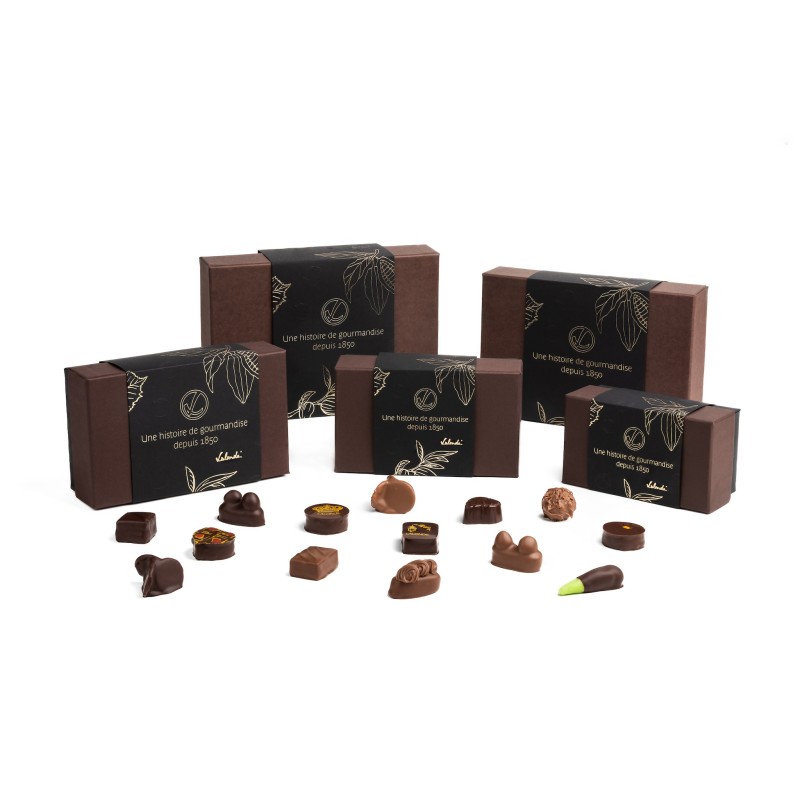 Coffret chocolat noir et lait N°48