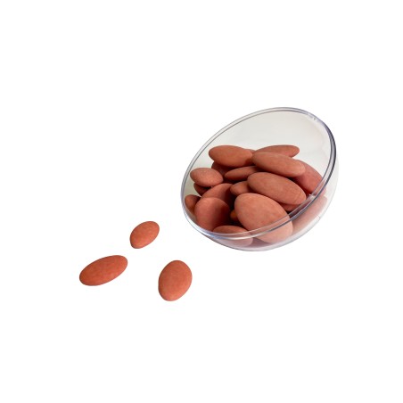 Dragées au chocolat noir, 70% de cacao, couleur TERRACOTTA