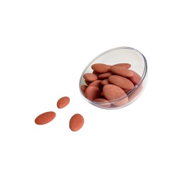 Dragées au chocolat noir, 70% de cacao, couleur TERRACOTTA